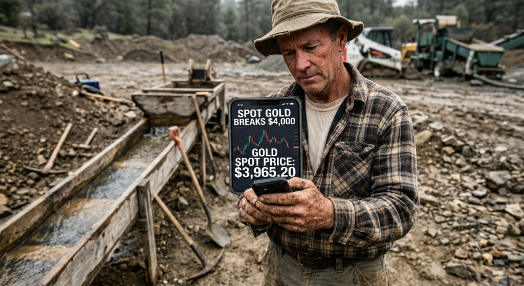 Spot Gold Breaks Below $4,000